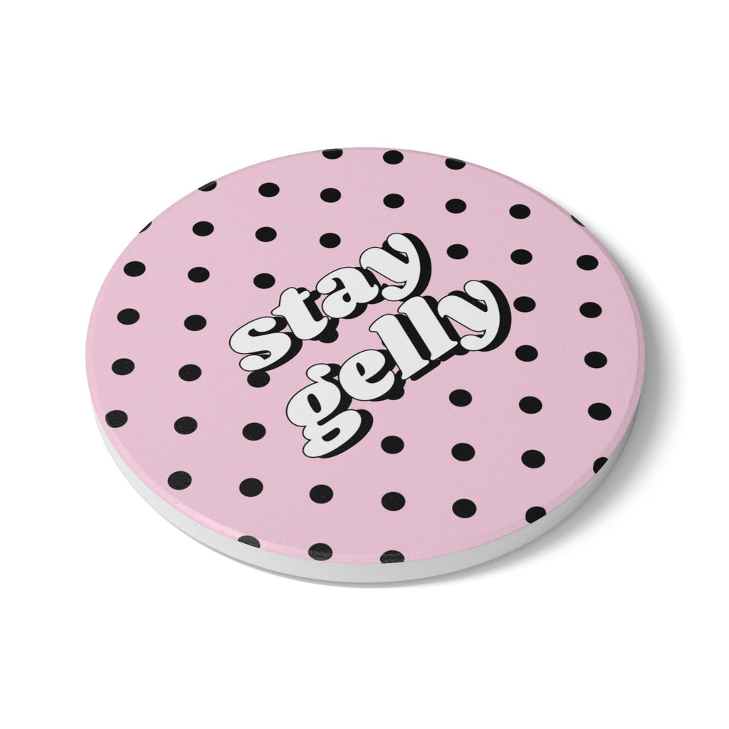Stay Gelly Polka Ceramic Coaster