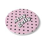 Stay Gelly Polka Ceramic Coaster