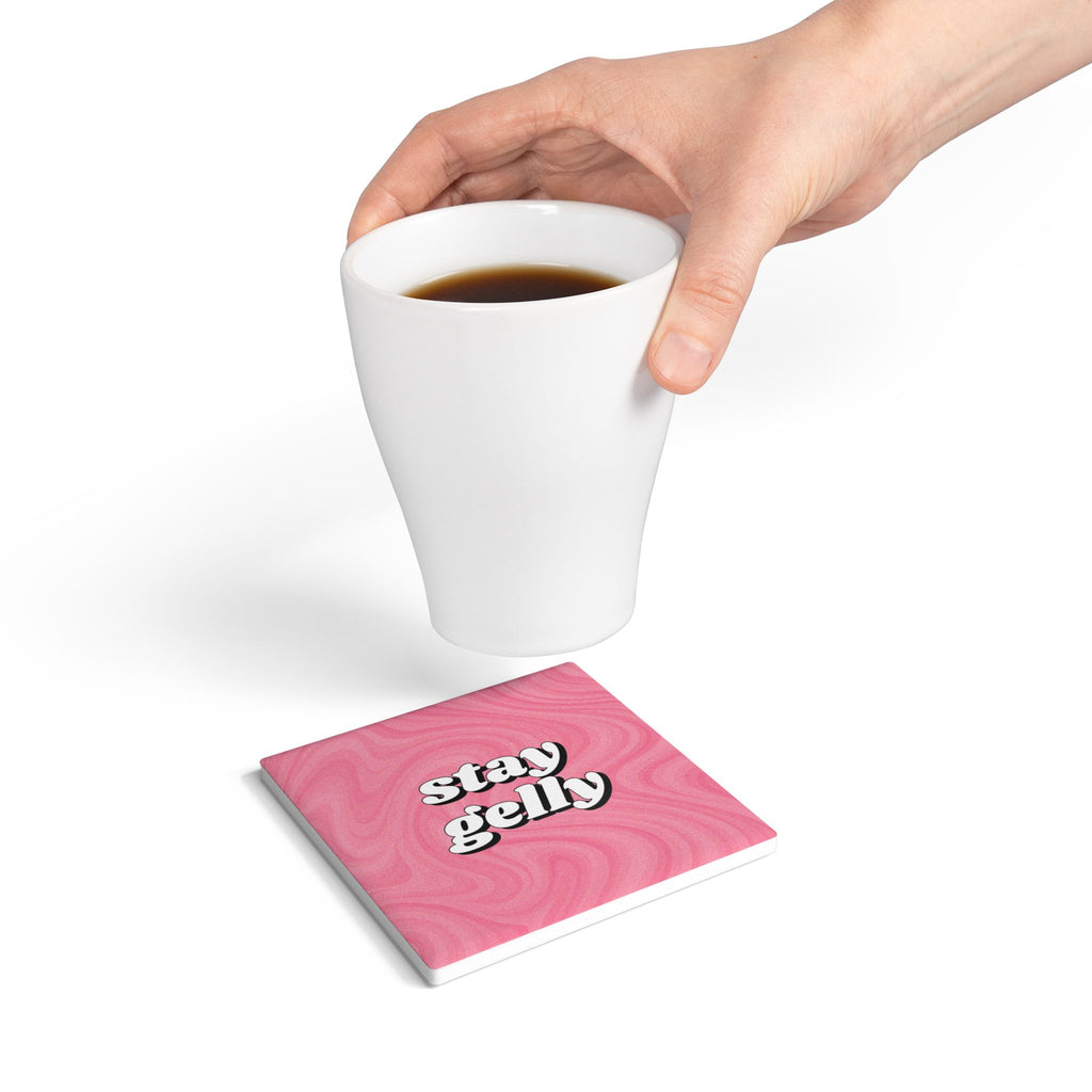 Stay Gelly Groovy Ceramic Coaster