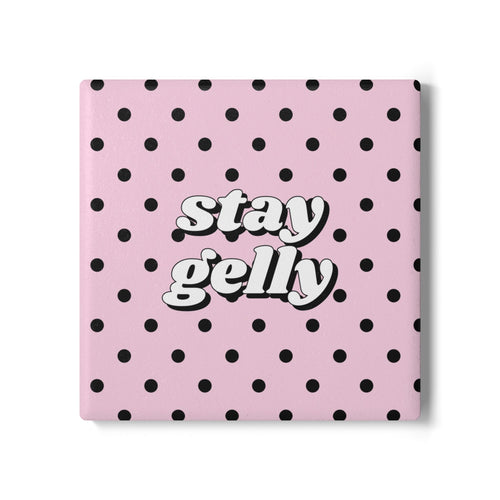 Stay Gelly Polka Ceramic Coaster