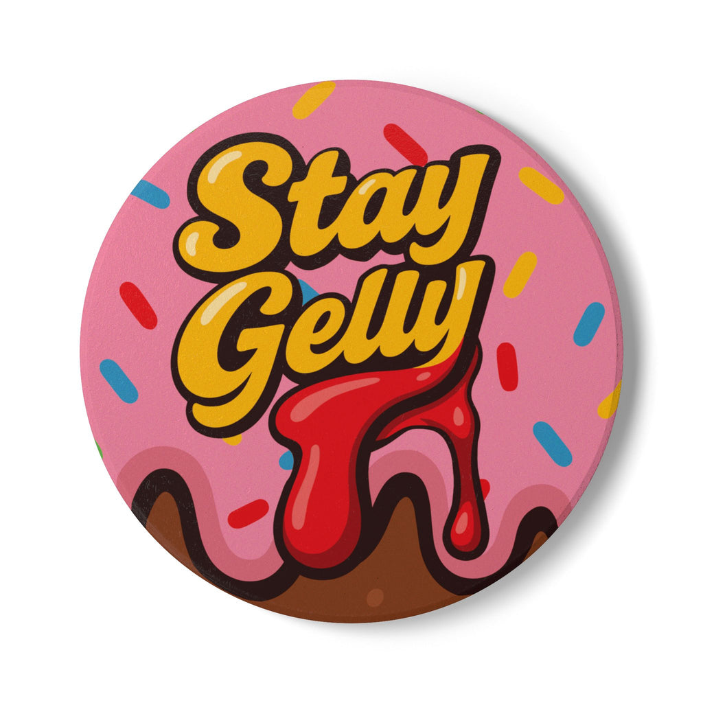 Stay Sweet, Stay Gelly Groovy Ceramic Coaster