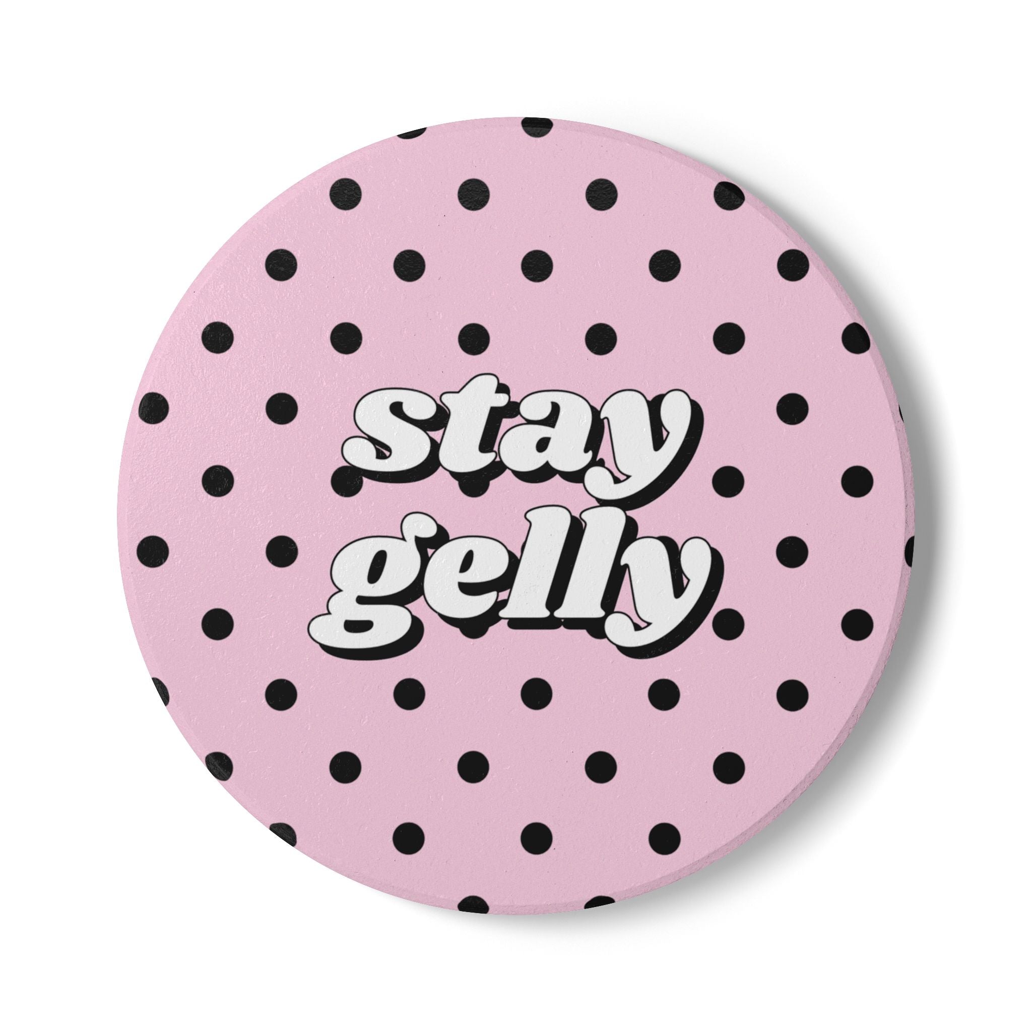 Stay Gelly Polka Ceramic Coaster