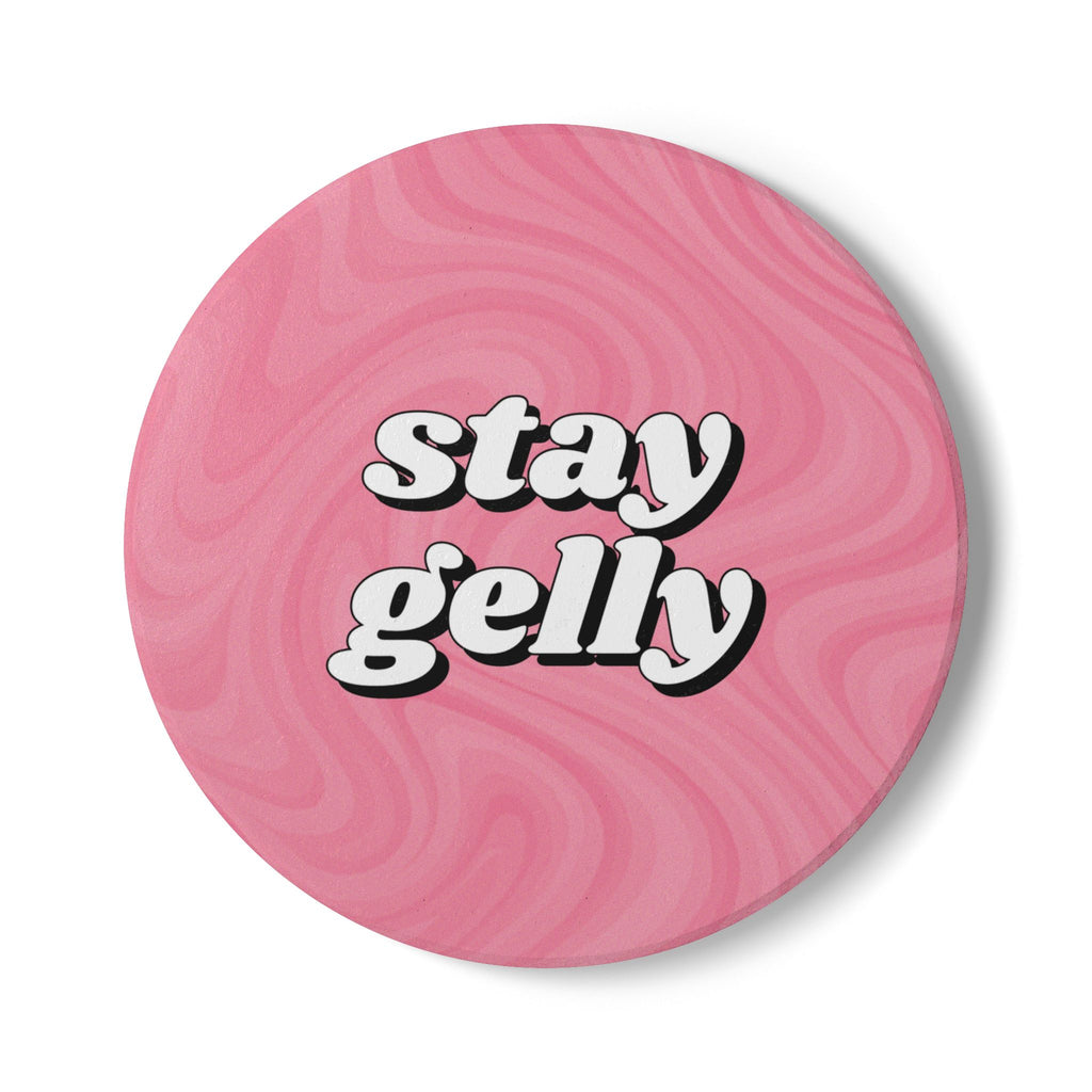 Stay Gelly Groovy Ceramic Coaster