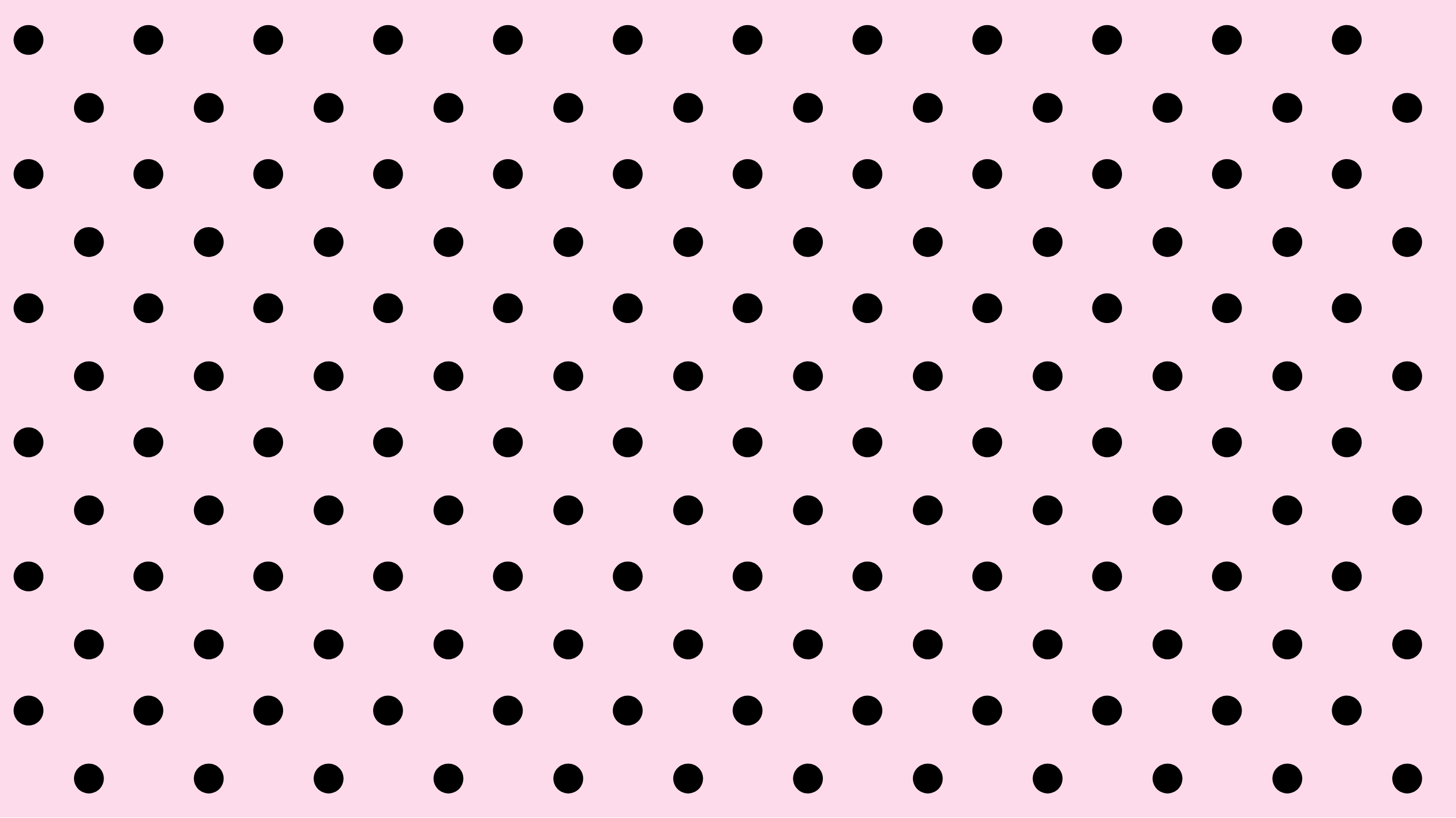Pattern of black dots on a pink background